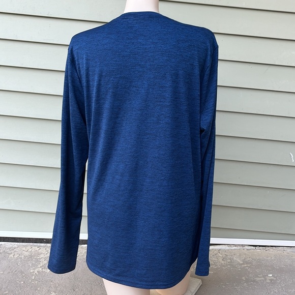 BNWOT Gymshark blue/black athletic long sleeve top - Picture 6 of 9